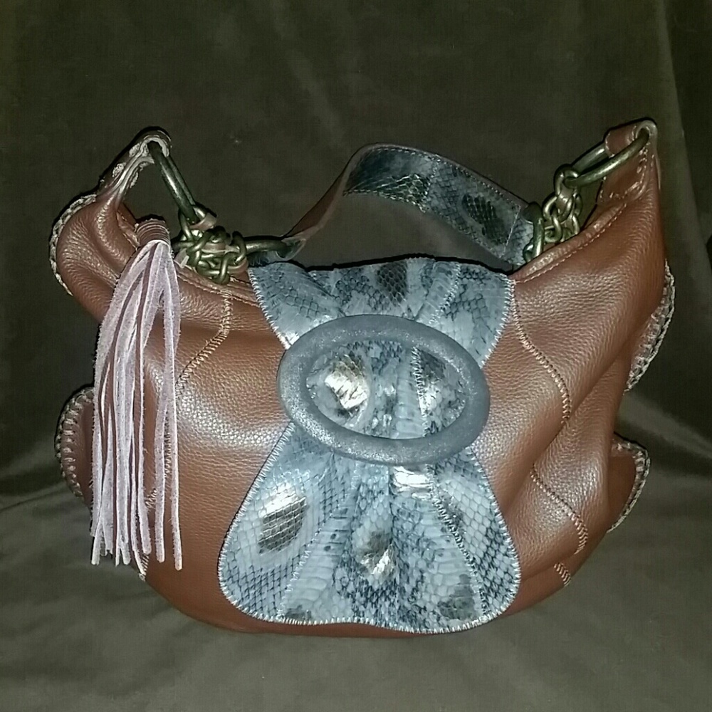 Carlos Falchi leather handbag